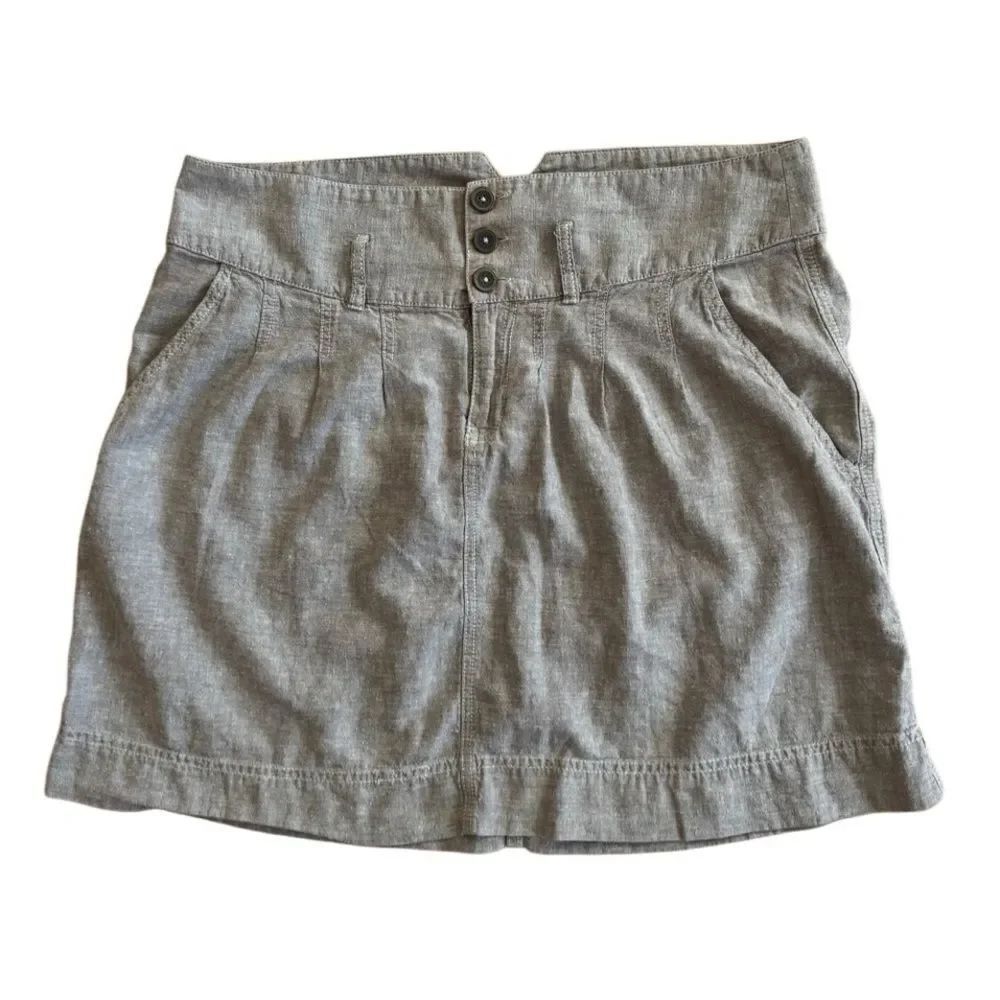 Royal Robbins Women's Grey Hemp Organic Cotton Mini Skirt  Size 14